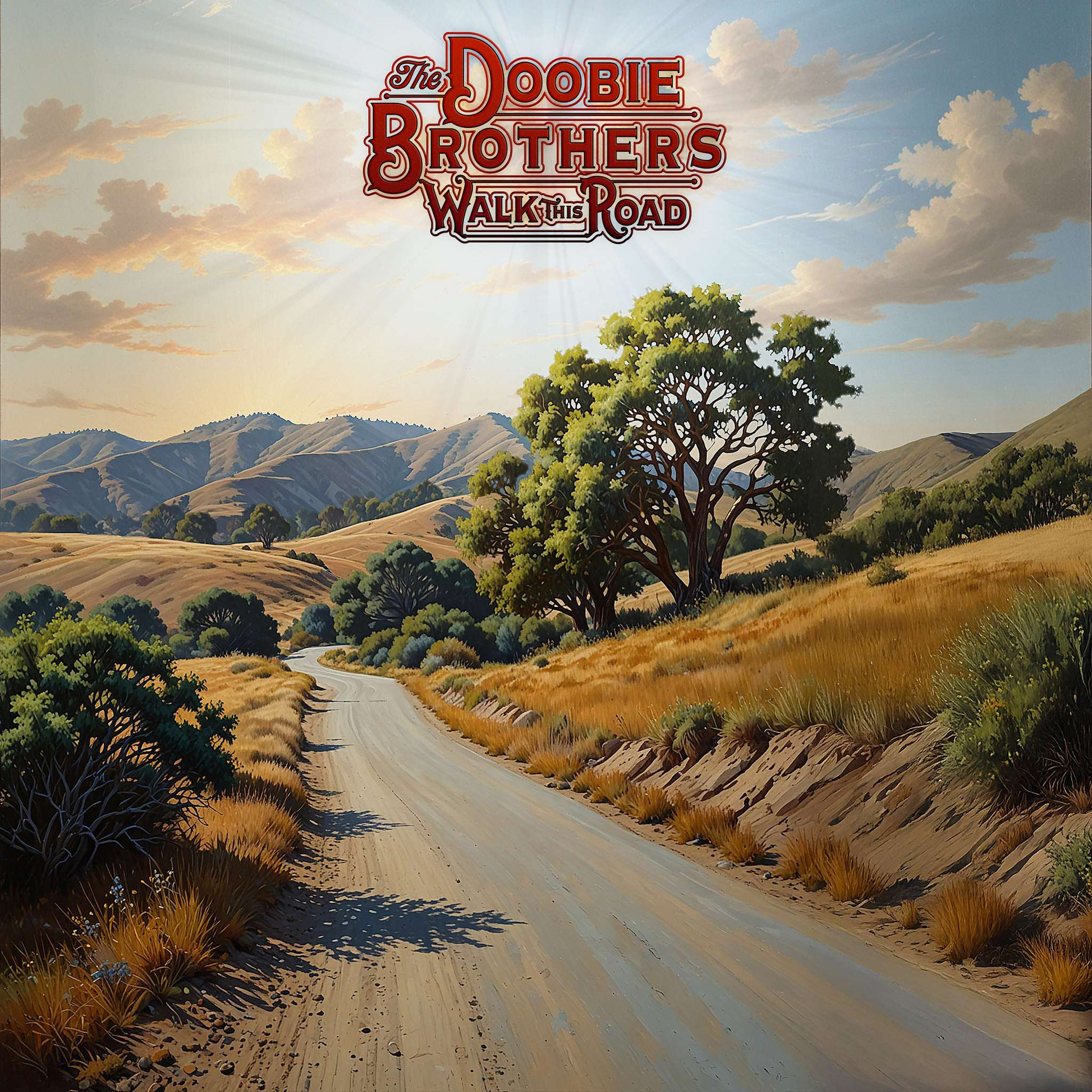 Album cover showing a winding road through a scenic landscape with hills and trees.