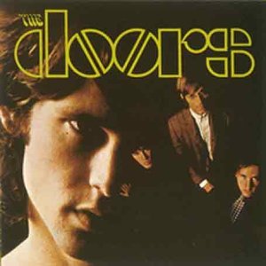 The Doors album cover featuring Jim Morrison and other band members.
