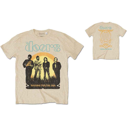 Off-white t-shirt with a graphic of The Doors band members.