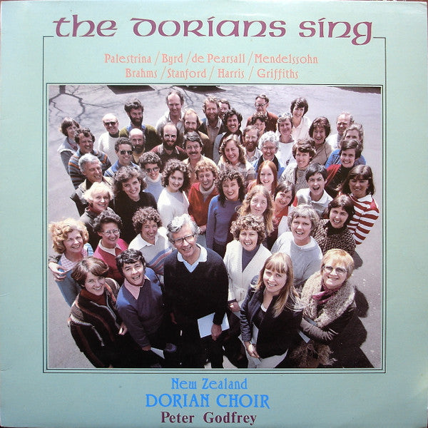Album cover for "The Dorians" featuring a large group portrait of singers.