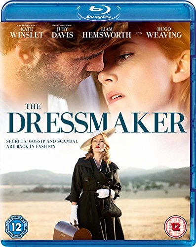 Blu-ray cover for "The Dressmaker" featuring Kate Winslet and Liam Hemsworth.