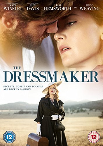 The Dressmaker" DVD cover featuring Kate Winslet and Liam Hemsworth.