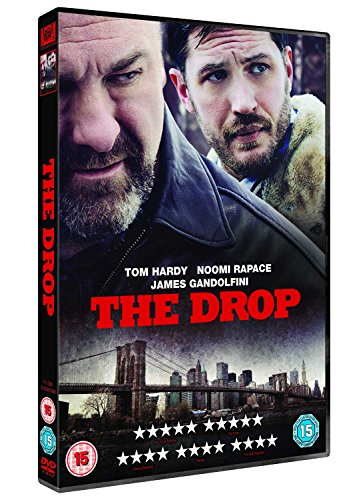 DVD cover for The Drop featuring close-up portraits of Tom Hardy and James Gandolfini.
