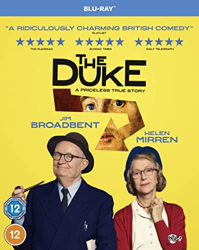 The Duke" Blu-ray cover featuring Jim Broadbent and Helen Mirren.
