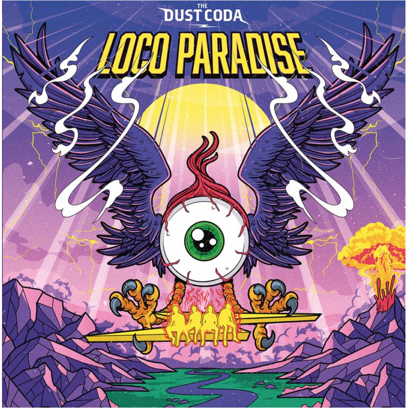 CD cover for The Dust Coda’s “Loco Paradise” featuring an eye with wings.