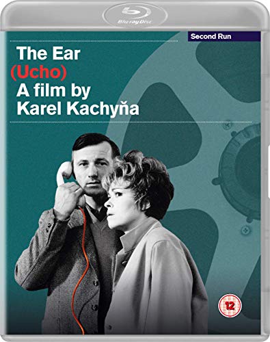 Blu-ray cover for “The Ear” featuring a man and woman with a phone.