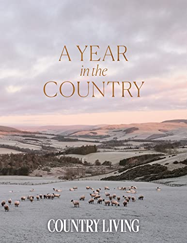 Book cover: winter landscape with sheep, titled “A Year in the Country”.