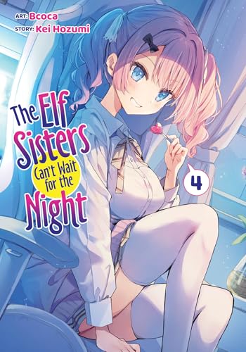 Anime-style cover featuring a pink-haired elf girl in a white shirt and stockings.