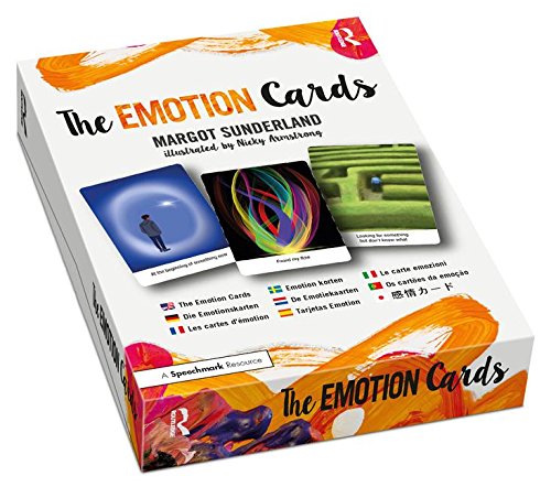 Box set of The Emotion Cards by Margot Sunderland featuring illustrated cards on cover.