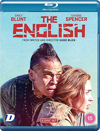 The English" Blu-ray cover featuring two people in a tense embrace.