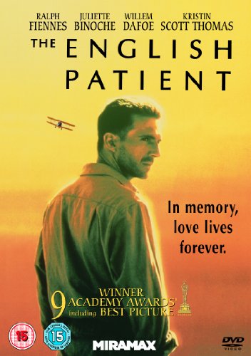 DVD cover for “The English Patient” featuring Ralph Fiennes’ profile.