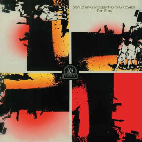Album cover with four quadrants showing silhouettes of children against a red and orange background.