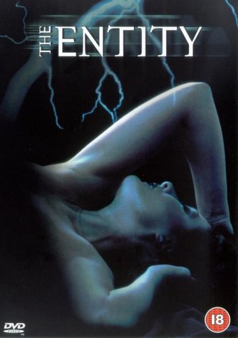 DVD cover for "The Entity" featuring a woman and lightning.