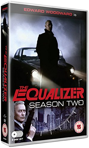 DVD cover for "The Equalizer 2" featuring Denzel Washington and a car.