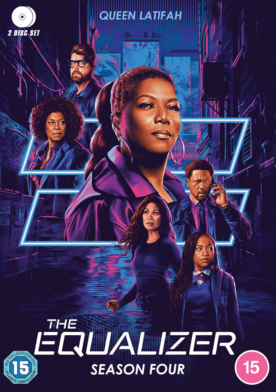 “The Equalizer” Season 4 DVD cover featuring Queen Latifah and cast.