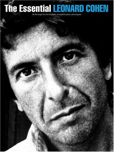 Black and white portrait of Leonard Cohen, sheet music cover.