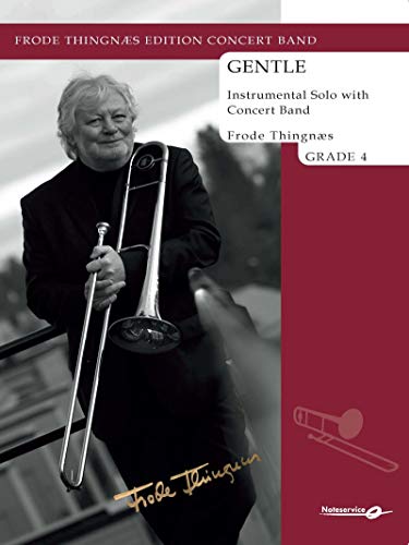 Sheet music cover featuring a man with a trombone, titled "Gentle.