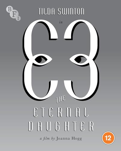 The Eternal Daughter" Blu-ray cover featuring stylized eyes within a figure-eight.