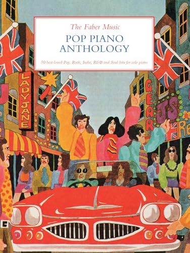 Sheet music cover with colorful illustration of a British street scene.