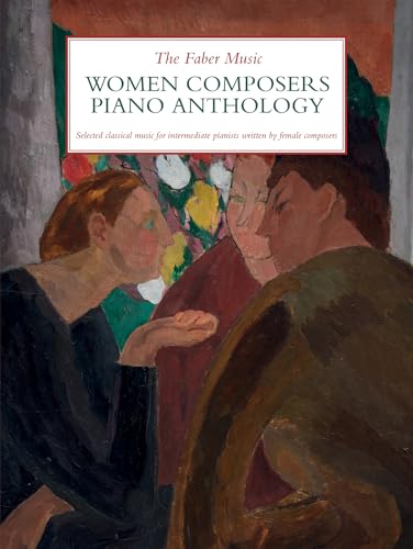 Sheet music anthology with red cover and impressionist painting background.