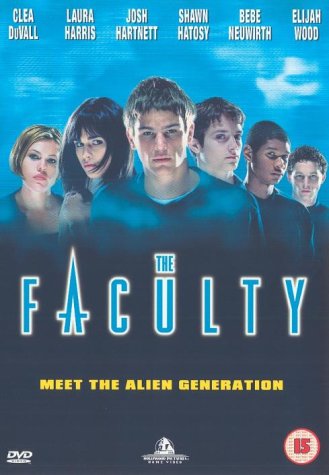 The Faculty" DVD cover featuring a group of young actors against a blue background.