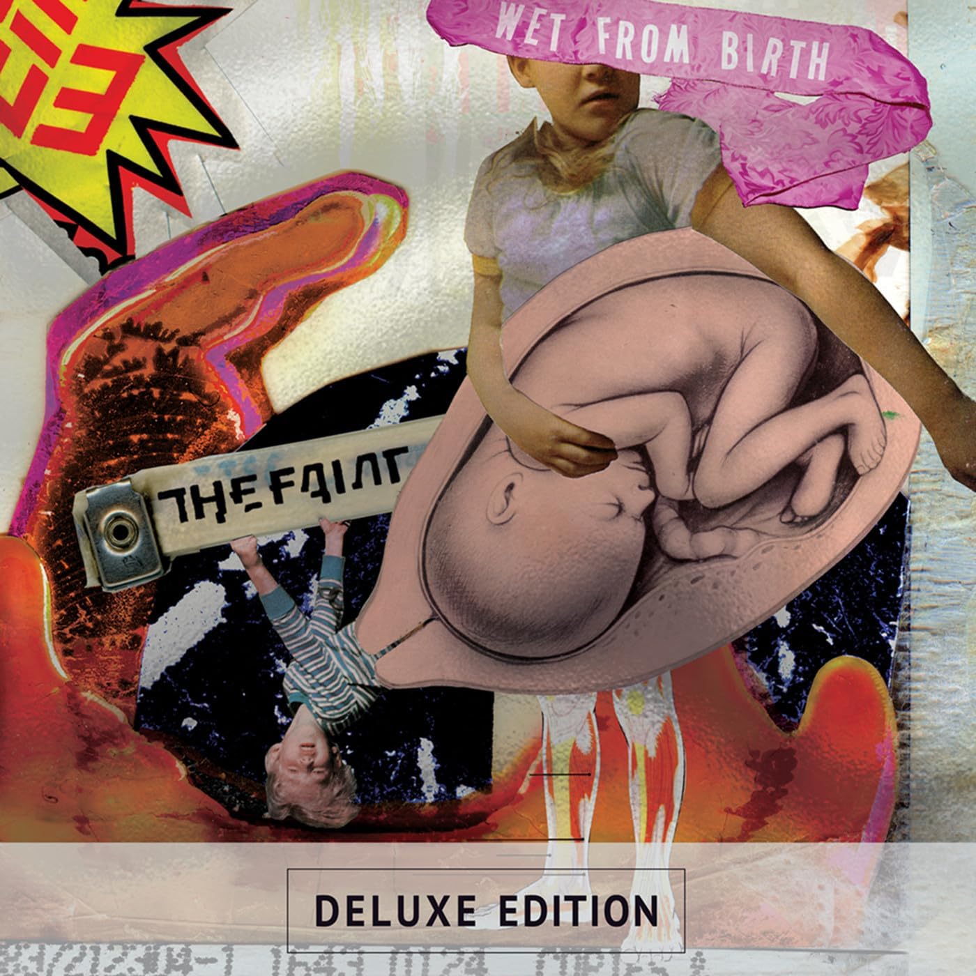 Album cover for The Faint’s “Wet From Birth” with collage imagery.