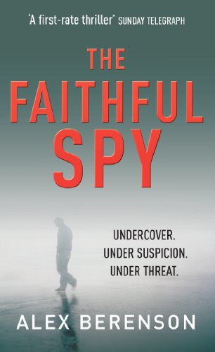 Book cover: "The Faithful Spy" with a silhouetted figure walking on a beach.