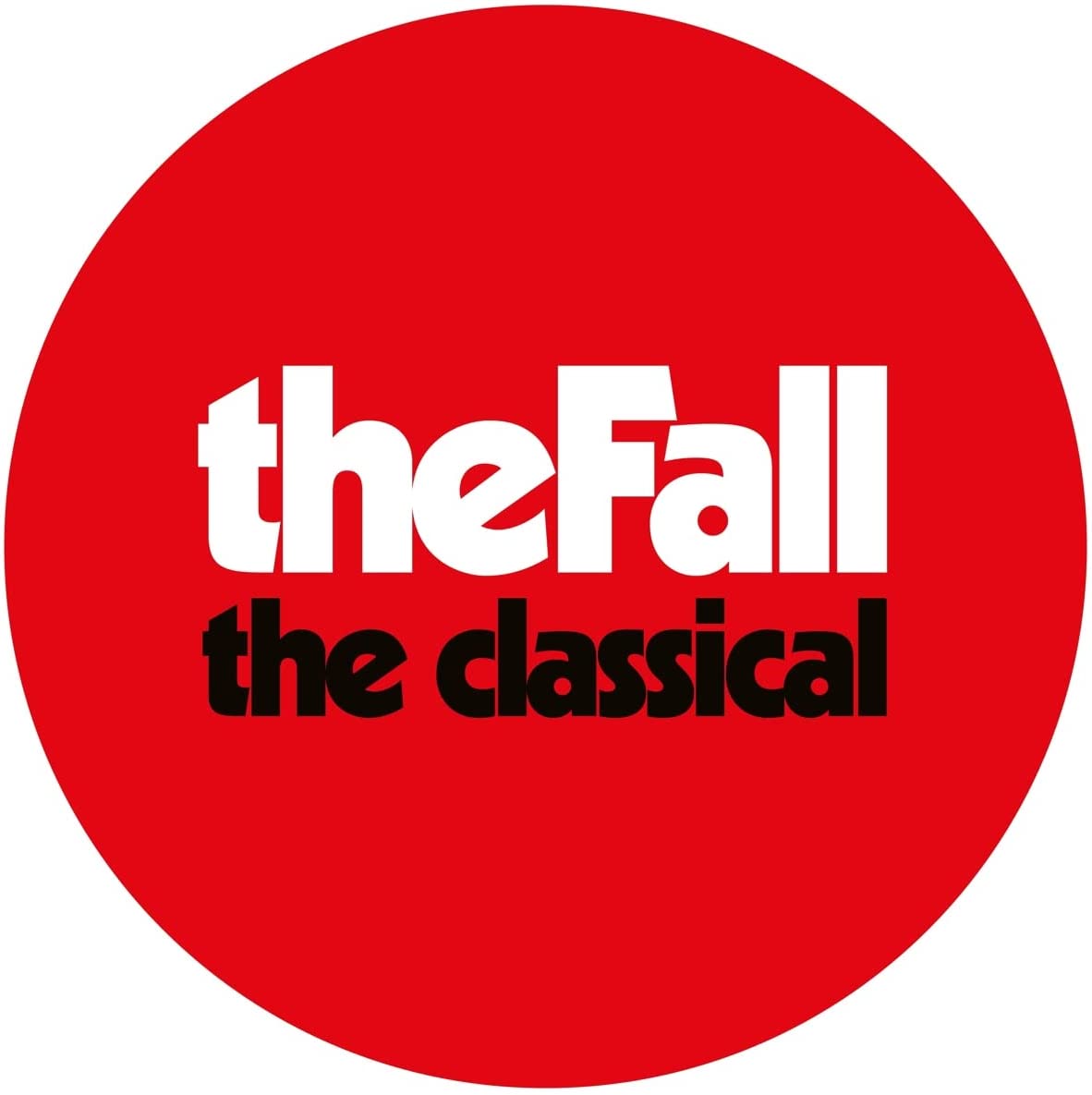 "Red circle with 'the Fall the classical' in white and black text."