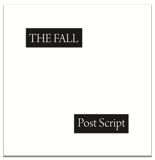 White album cover with black text reading “The Fall” and “Post Script.”
