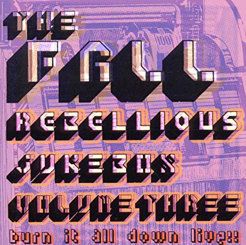 CD cover for The Fall’s “Rebellious Jukebox Vol. 3” with bold, 3D text.