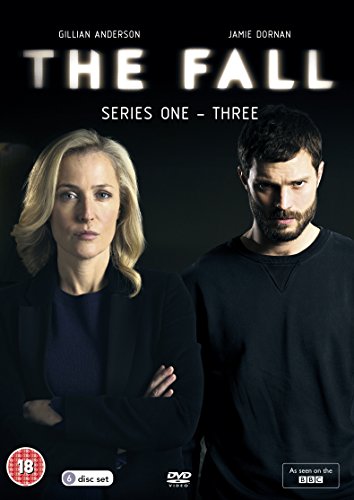 DVD box set cover of "The Fall Series 1-3" featuring two serious-looking individuals.