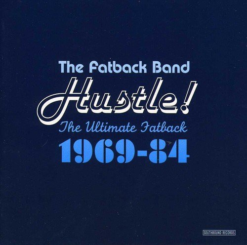 "CD cover with 'Hustle!' in white and '1969-84' in blue on a dark background."