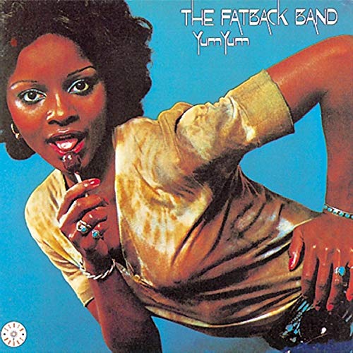CD cover for The Fatback Band’s “Yum Yum” featuring a woman with a lollipop.