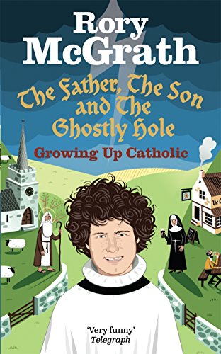 Book cover: boy in school uniform, church, and rural landscape illustration.