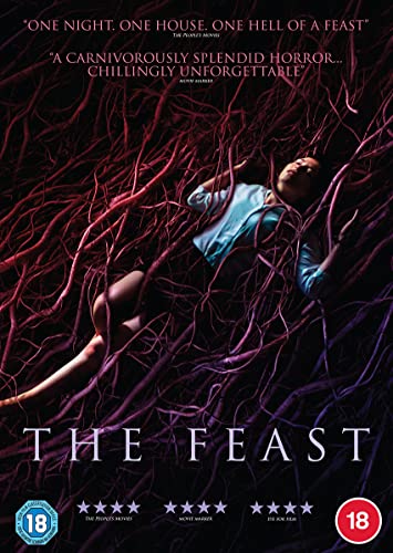 DVD cover for horror film "The Feast" featuring a woman entangled in vines.