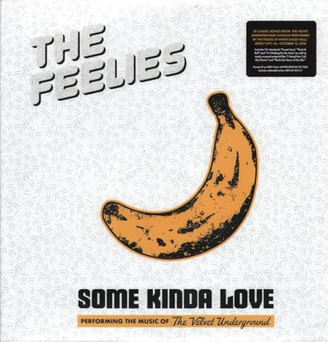 Vinyl record cover: "The Feelies - Some Kinda Love" with a banana image.
