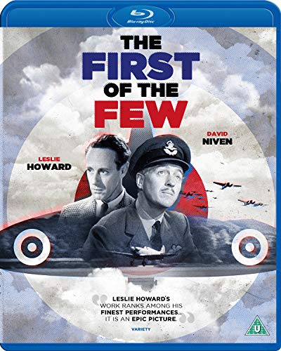 Blu-ray cover for The First of the Few featuring Leslie Howard and David Niven.