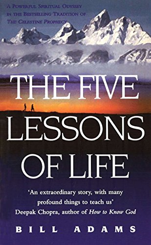 Book cover: "The Five Lessons Of Life" with mountain backdrop.