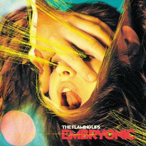 Album cover for The Flaming Lips’ “Embryonic” featuring a distorted face.