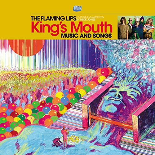 CD cover for The Flaming Lips’ “King’s Mouth” with colorful, surreal artwork.