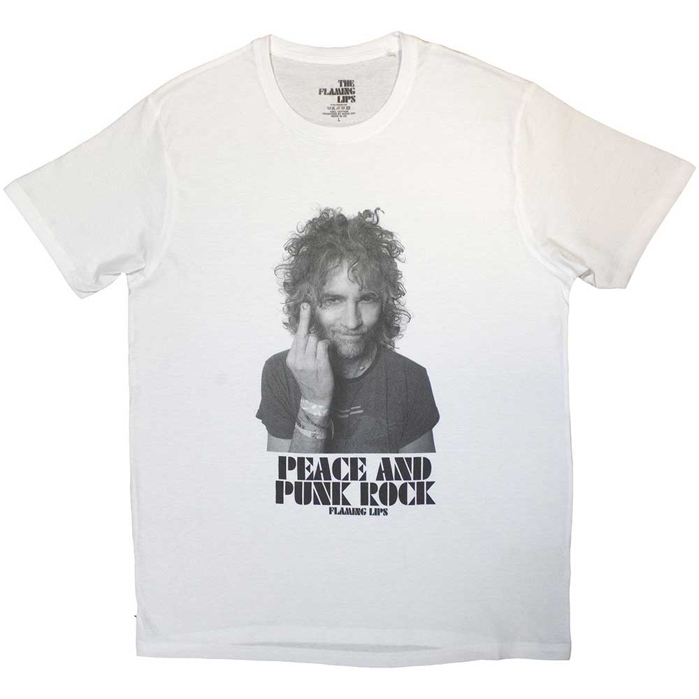 Medium t-shirt with "Peace and Punk" design by The Flaming Lips.
