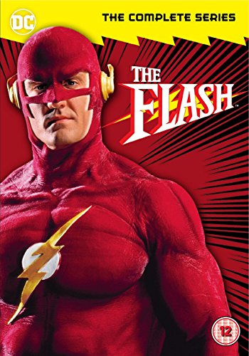 The Flash DVD cover featuring a superhero in a red suit.