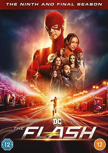 The Flash Season 9 DVD cover featuring the superhero and cast.