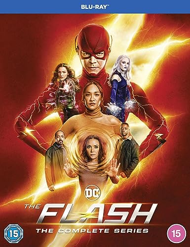 “The Flash” Blu-ray cover featuring the superhero and supporting cast.