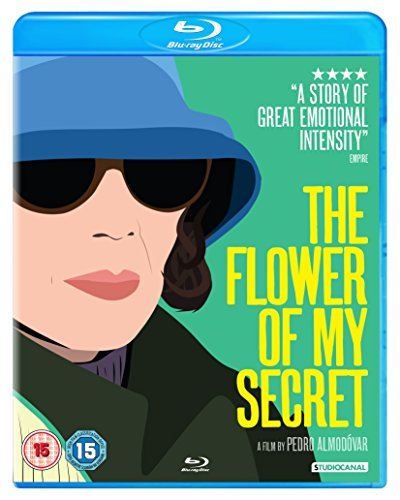 Blu-ray cover for “The Flower Of My Secret” featuring a woman in sunglasses.