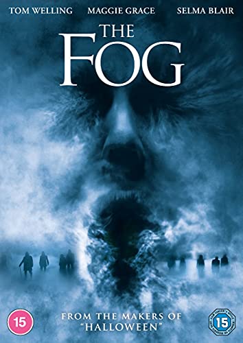 DVD cover for "The Fog" featuring a screaming face in swirling fog.