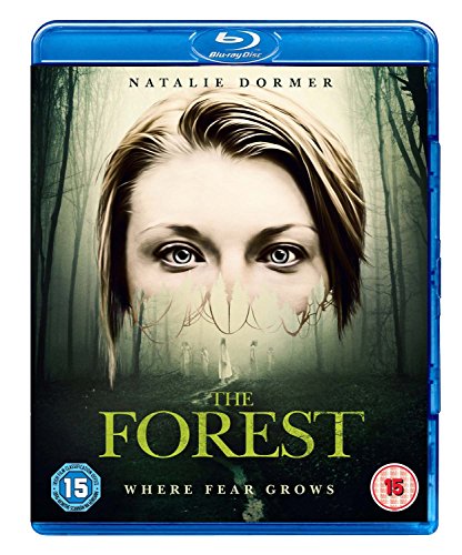 Blu-ray cover for The Forest featuring a close-up of Natalie Dormer over a forest.