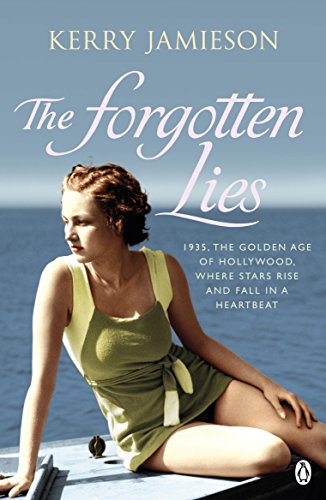 Book cover: "The Forgotten Lies" featuring a woman in a green dress.