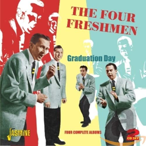 CD cover for The Four Freshmen’s “Graduation Day” with group portrait.