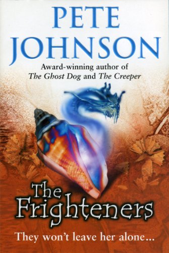 Book cover: colorful seashell with a ghostly figure, title "The Frighteners".